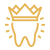Animated tooth wearing a royal crown icon