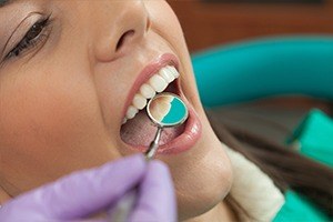 Patient receiving dental treatment