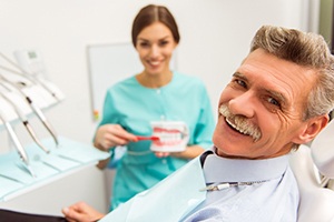 a man at his dentist’s office