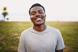 closeup of patient smiling 