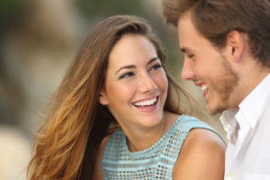 happy and smiling couple