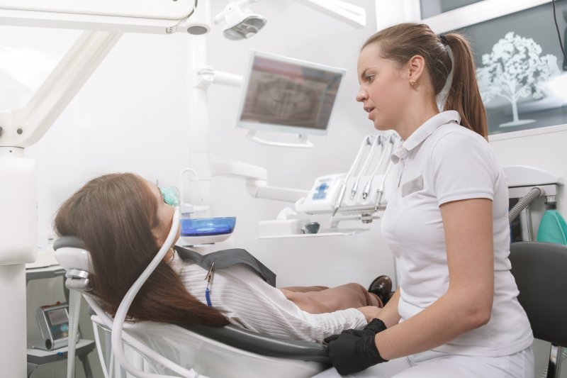 A patient receiving sedation dentistry in Springfield